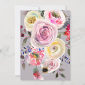 PixDezinesパステルフローラウォーターカラーバルミツワー 招待状 (裏面)