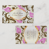 PixDezinesパボダマスク/チョコレート+ピンク 名刺 (正面/裏面)