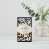 PixDezinesパボダマスク/ブラック+パール 名刺 (スタンド正面)