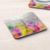 PixDezinesパリカラーラン/疑似ホイル コースター (左側)