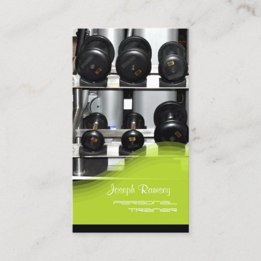 PixDezinesパーソナルトレーナー/コーチ/ジム 名刺 (正面)