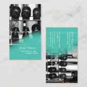 PixDezinesパーソナルトレーナー/JM/ティール(緑がかった色) 名刺 (正面/裏面)