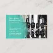 PixDezinesパーソナルトレーナー/JM/ティール(緑がかった色) 名刺 (裏面)