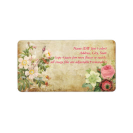 PixDezinesパーチフェイクメント/ヴィンテージバラ ラベル