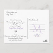 PixDezinesパープルウォーター色の花ガール誕生 ポストカード (裏面)