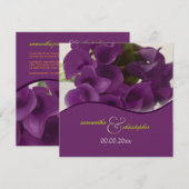 PixDezinesパープルカラユリ/diy 招待状 (正面/裏面)