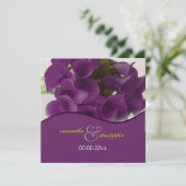 PixDezinesパープルカラユリ/diy 招待状 (スタンド正面)