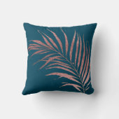 PixDezinesパームフロント、ブルゴーニュ+バラ金ゴールド クッション (裏面)