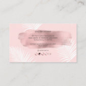 PixDezinesパーム+フェイクバラ金ゴールドブラシ 名刺 (裏面)