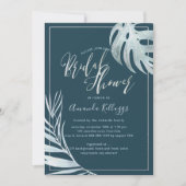 PixDezinesパーム+プラチナブライダルシャワー 招待状 (正面)