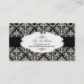 PixDezinesパールセラインヴィンテージダマスク/DIYカラー 名刺 (裏面)