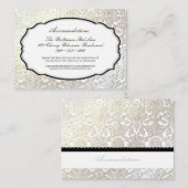 PixDezinesパールフローラダマスク/宿泊施設 エンクロージャーカード (正面/裏面)