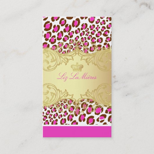 PixDezinesヒョウのスポット/名刺 名刺 (正面)