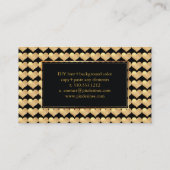 PixDezinesビッグハートフェイク金ゴールド/DIYバックグラウンド 名刺 (裏面)