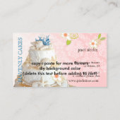 PixDezinesビーチ結婚式ケーキ/ベーカリー/パティシセリ 名刺 (裏面)