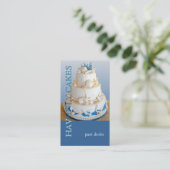 PixDezinesビーチ結婚式ケーキ/DIY背景色 名刺 (スタンド正面)