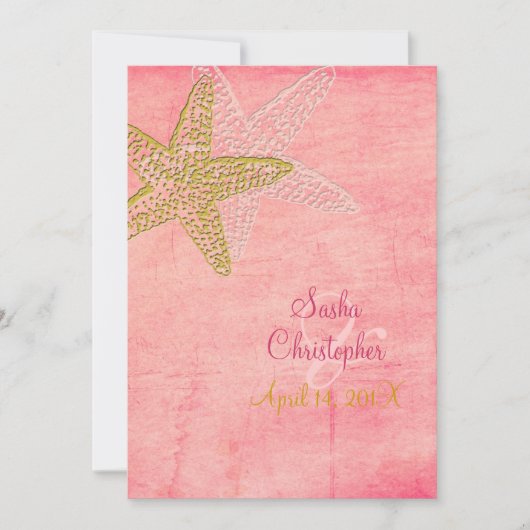 PixDezinesビーチ結婚式招待状 招待状 (正面)