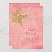 PixDezinesビーチ結婚式招待状 招待状 (正面/裏面)