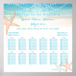 PixDezinesビーチ/チャージャ/シーティングチャート ポスター