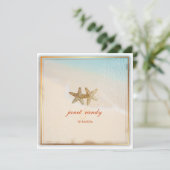 PixDezinesビーチ+ヒトデ+サンゴ 招待状 (スタンド正面)