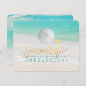 PixDezinesビーチ/海/Starfish/Save the Date セーブザデート (正面/裏面)