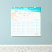 PixDezinesビーチ/結婚の座席表 キャンバスプリント (インサイチュ (ウッドフロア))