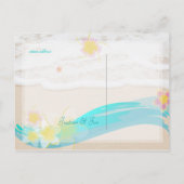 PixDezinesビーチ、starfis、日救付/日付大事な行事 案内ポストカード (裏面)