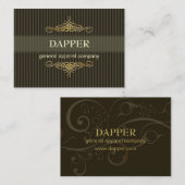 PixDezinesピエレガントンストライプズ+スクロール/ダイカラー 名刺 (正面/裏面)