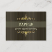 PixDezinesピエレガントンストライプズ+スクロール/ダイカラー 名刺 (正面)