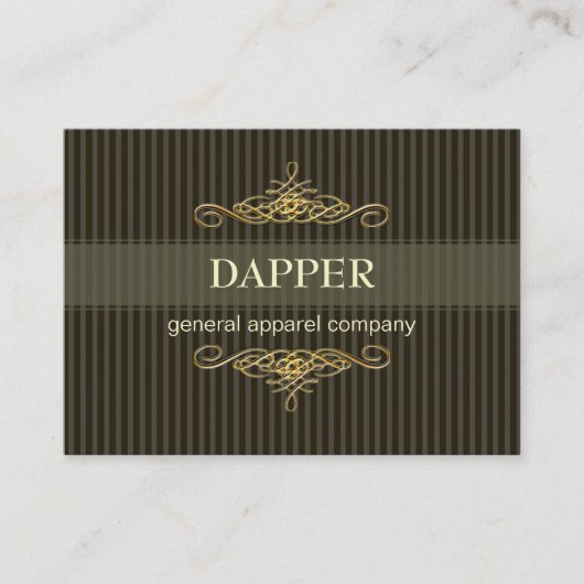 PixDezinesピエレガントンストライプズ+スクロール/ダイカラー 名刺 (正面)