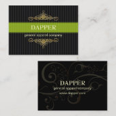 PixDezinesピンのエレガント+スストライプクロール/色 名刺 (正面/裏面)