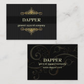 PixDezinesピンのエレガント+スストライプクロール/色 名刺 (正面/裏面)