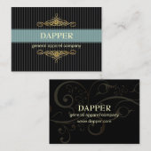 PixDezinesピンのエレガント+スストライプクロール/色 名刺 (正面/裏面)