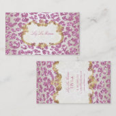 PixDezinesピンキヒョウ/シャンパン 名刺 (正面/裏面)