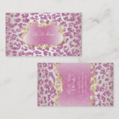 PixDezinesピンキヒョウ/シャンパン 名刺 (正面/裏面)