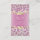 PixDezinesピンキヒョウ/シャンパン 名刺 (裏面)