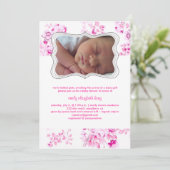 PixDezinesピンクのトール/誕生のアナウンス/シャワー 招待状 (スタンド正面)