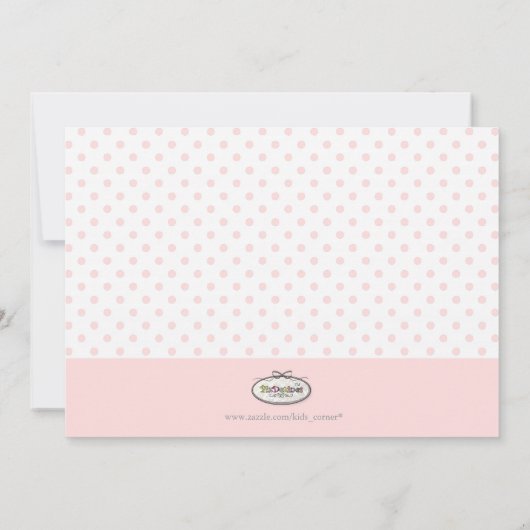 PixDezinesピンクのフクロウ/ディーアカントカラー 案内状 (裏面)