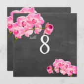 PixDezinesピンクのmauiのラン/テーブル番号 招待状 (正面/裏面)