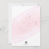 PixDezinesピンクウォーターカラーシャンパンブライダルシャワー 招待状 (裏面)