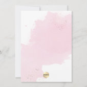 PixDezinesピンクウォーターカラー見本《キリスト教》洗礼式や命名式 招待状 (裏面)