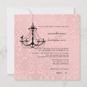 PixDezinesピンクシャンデリア+フローラダマスク 招待状 (裏面)