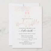 PixDezinesピンクシャンパンバブルブランチ+バブリー 招待状 (正面)