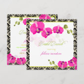 PixDezinesピンクラン+オリビアダマスク/ブライダルブランチ 招待状 (正面/裏面)