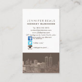 PixDezinesピンク金ゴールドNYCスカイライン/DIY背景 名刺 (裏面)