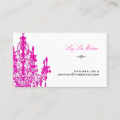 PixDezinesピンク+ホワイトシャンデリア/DIY背景 名刺 (裏面)