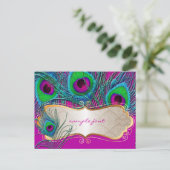 PixDezinesピーコサイケデリックック+金ゴールドトリムラベル ポストカード (スタンド正面)