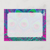 PixDezinesピーコサイケデリックック+金ゴールドトリムラベル ポストカード (裏面)