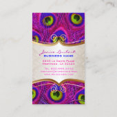 PixDezinesピーコサイケデリックック+金ゴールドトリムラベル 名刺 (裏面)