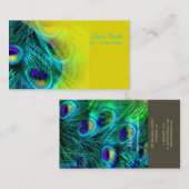 PixDezinesピーコックの羽毛/サイケデリック 名刺 (正面/裏面)